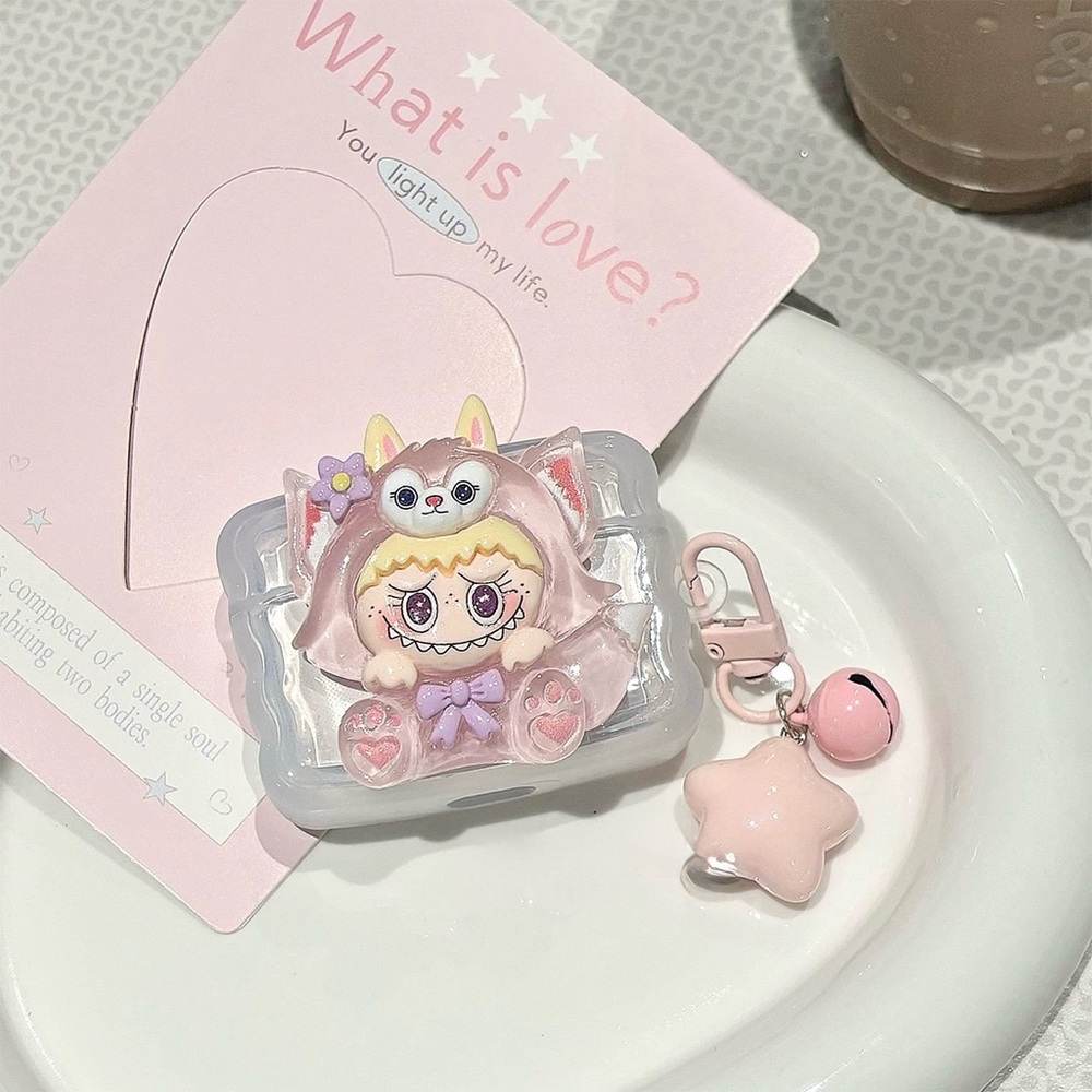 Pink Labubu + LinaBell AirPods Pro Case – Cute & Stylish
